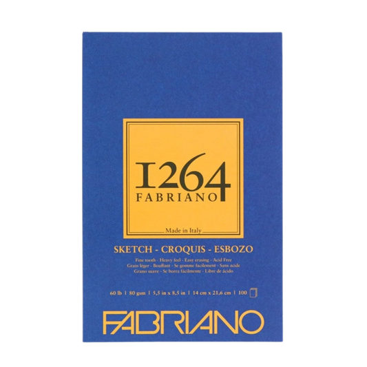 Fabriano 1264 Sketch Pad Glue Bound — 5.5 × 8.5 in