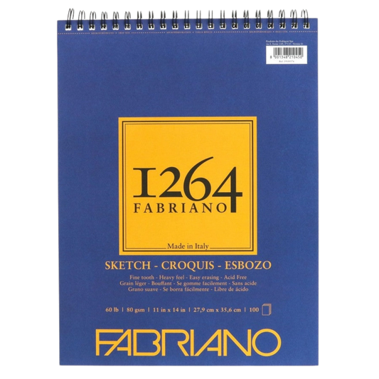 Fabriano 1264 Sketch Pad Spiral Bound — 11 × 14 in