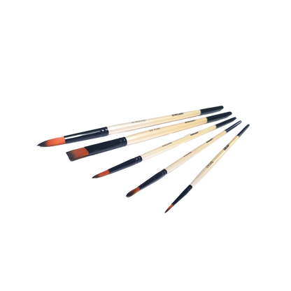 Zieler® Premium Mixed Media Brush Wallet (Set of 5)