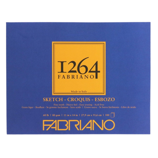 Fabriano 1264 Sketch Pad Glue Bound — 11 × 14 in