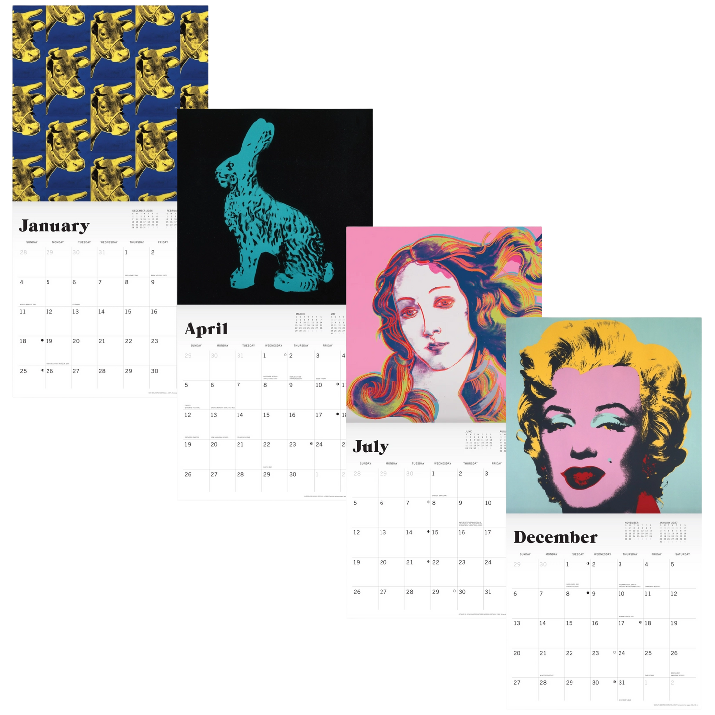 Warhol Classic 2026 12x12 Wall Calendar