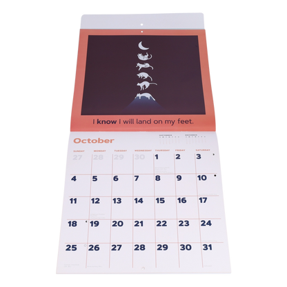 Catffirmations 2026 Wall Calendar