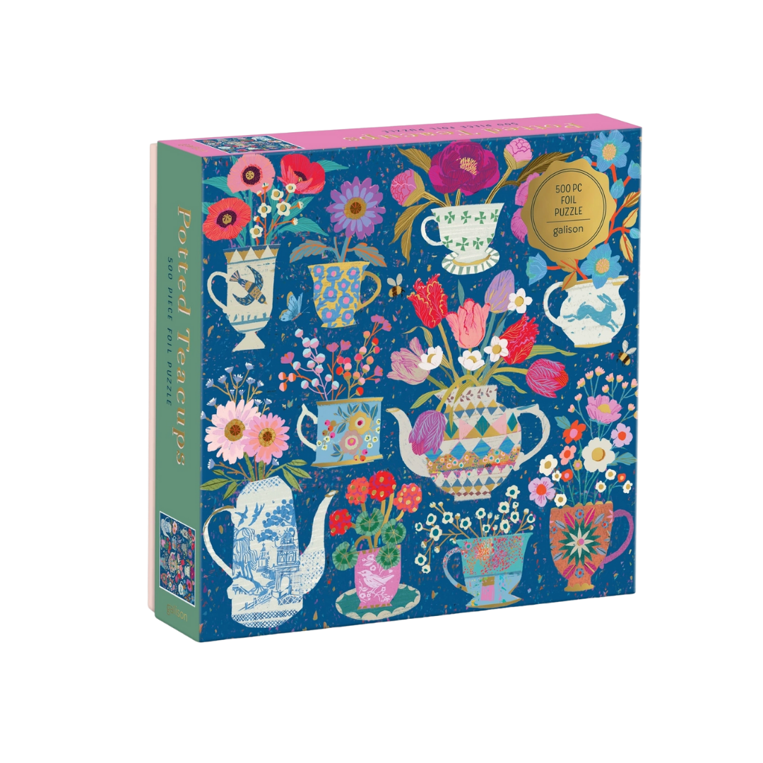 Victoria Ball Potted Teacups 500 Piece Foil Puzzle