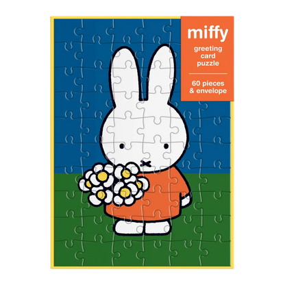 Miffy with Flowers Greeting Card Puzzle