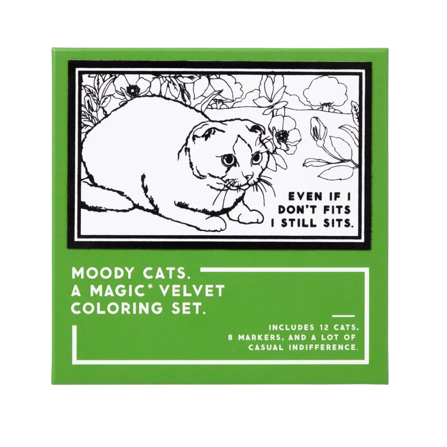 Brass Monkey Moody Cats Magic Velvet Coloring Set