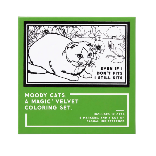 Brass Monkey Moody Cats Magic Velvet Coloring Set