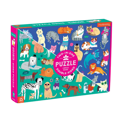 Cats & Dogs 100 Piece Double-Sided Puzzle