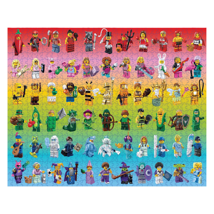 Lego Minifigure Rainbow 1000-Piece Puzzle