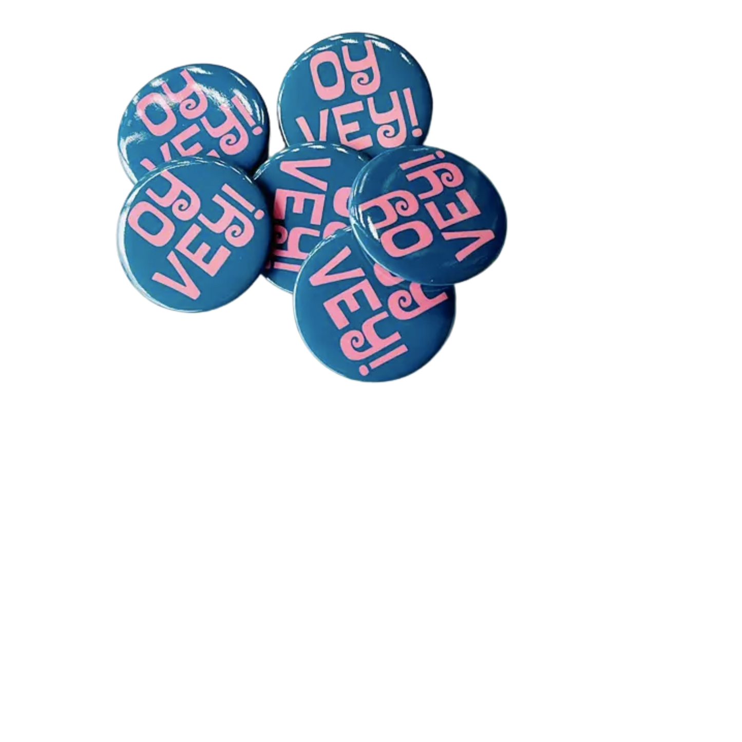 Oy Vey! Pinback Button Pin USA Made Jewish Yiddish
