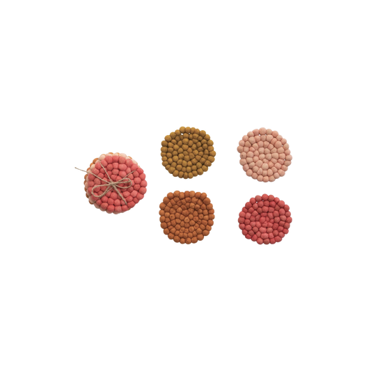 Wool Felt Ball Coasters