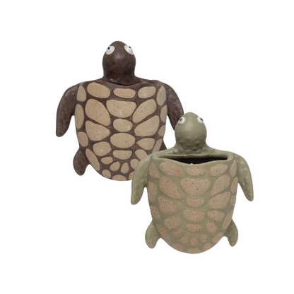 Stoneware Turtle Wall Planter/Vase