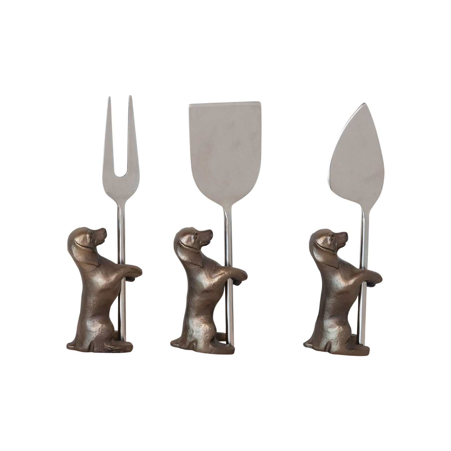 Cheese Knives with Dog Stands