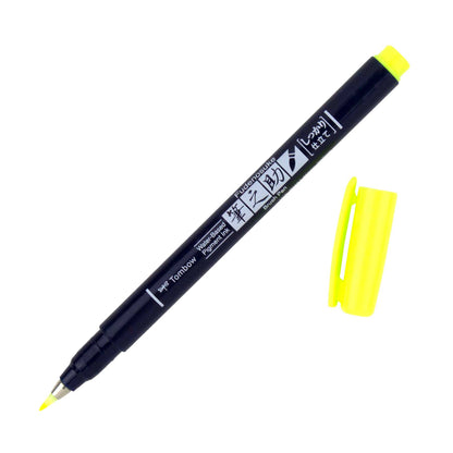 Fudenosuke Calligraphy Brush Pen - Neon Yellow