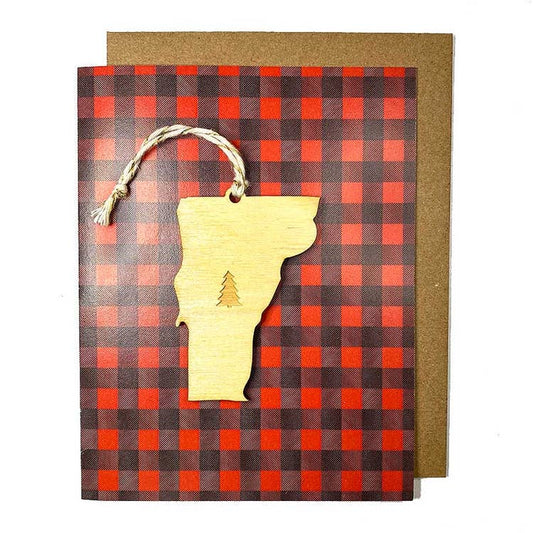 Vermont Tree Ornament w/Card