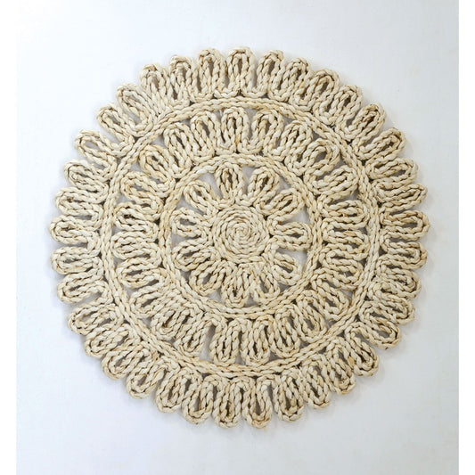 15" Round Woven Straw Placemat Natural