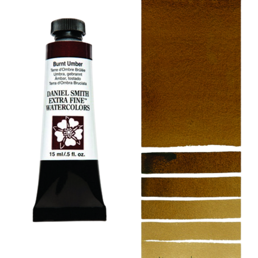 Burnt Umber Daniel Smith Extra Fine Watercolor Tube 15ml
