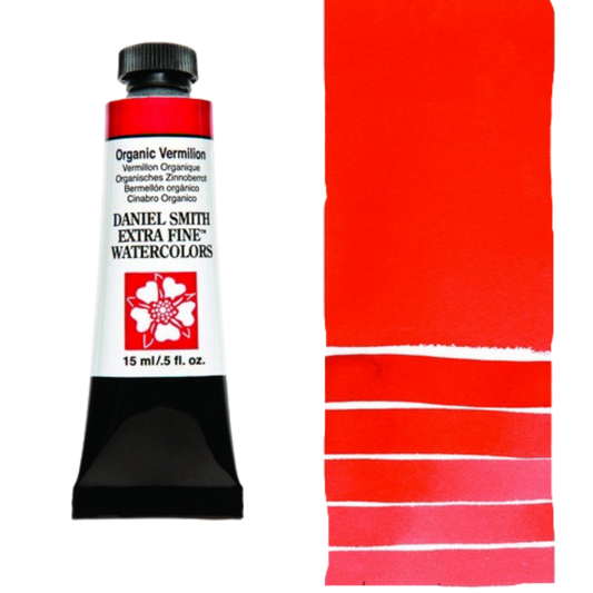 Organic Vermillion Daniel Smith Extra Fine Watercolor Tube 15ml