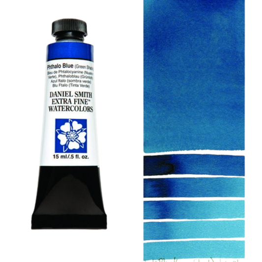 Phthalo Blue (Green Shade) Daniel Smith Extra Fine Watercolor Tube 15ml