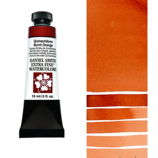 Quinacridone Burnt Orange Daniel Smith Extra Fine Watercolor Tube 15ml