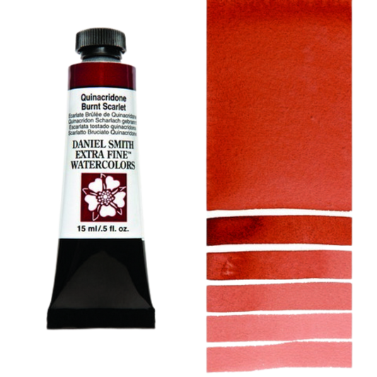 Quinacridone Burnt Scarlet Daniel Smith Extra Fine Watercolor Tube 15ml