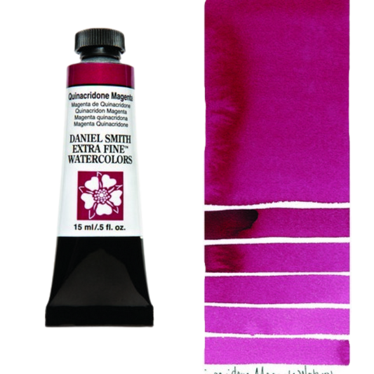 Quinacridone Magenta Daniel Smith Extra Fine Watercolor Tube 15ml
