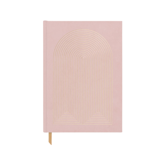 Suede Journals - Dusty Pink Radiant Rainbow
