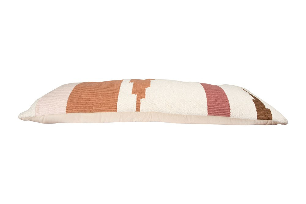 Hand-Woven Cotton Kilim Lumbar Pillow Multi Color