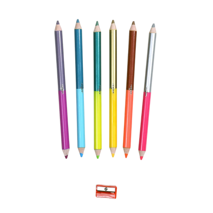Butterflies 6 Jumbo Double-Sided Pencils