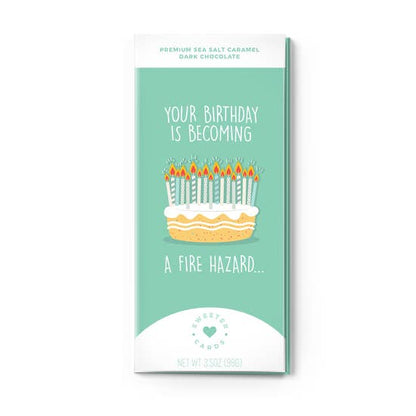 Fire Hazard Happy Birthday Chocolate Card