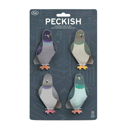 Peckish Pigeon Bag Clips (4 ct)