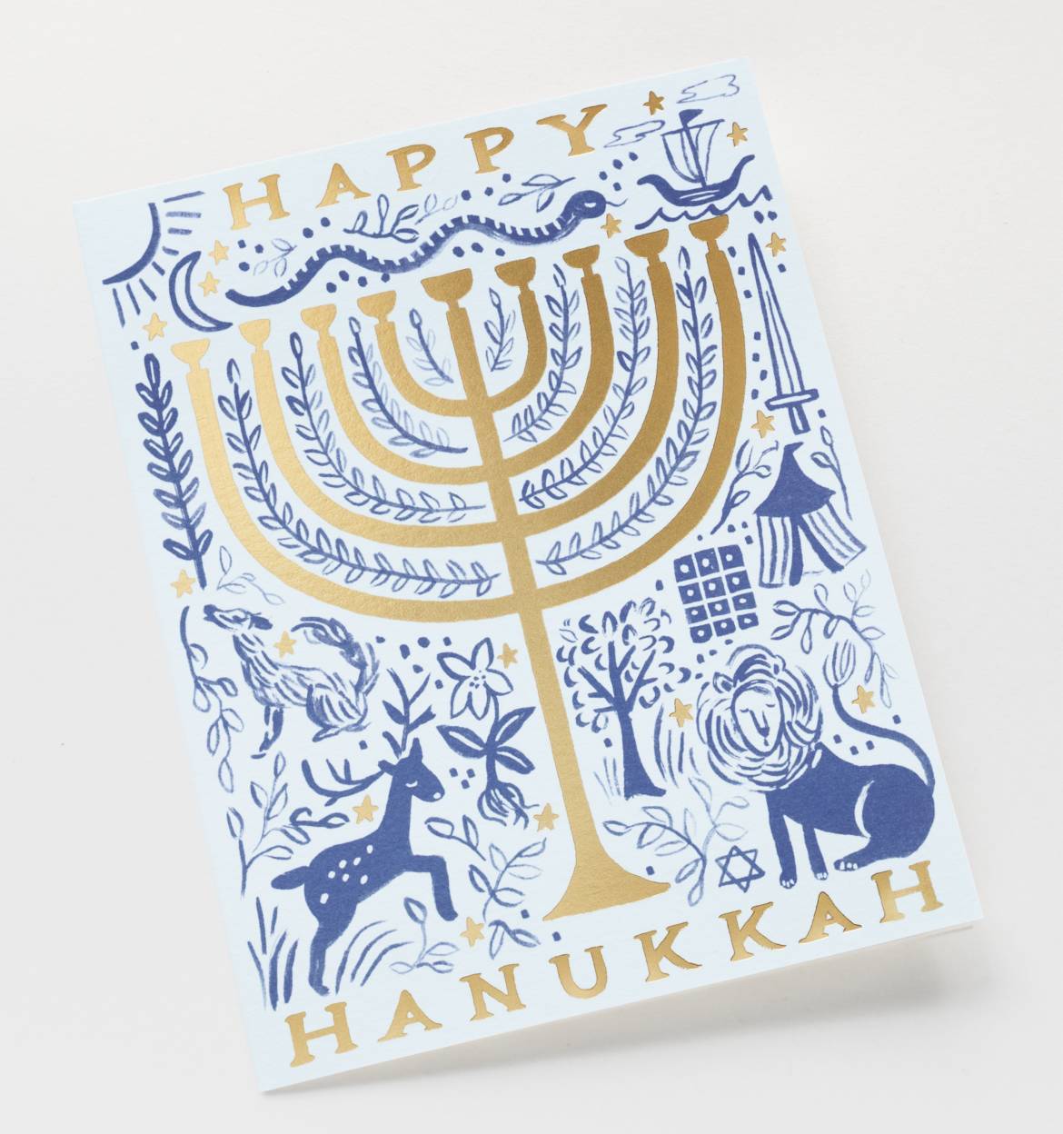 Twelve Tribes Menorah Card