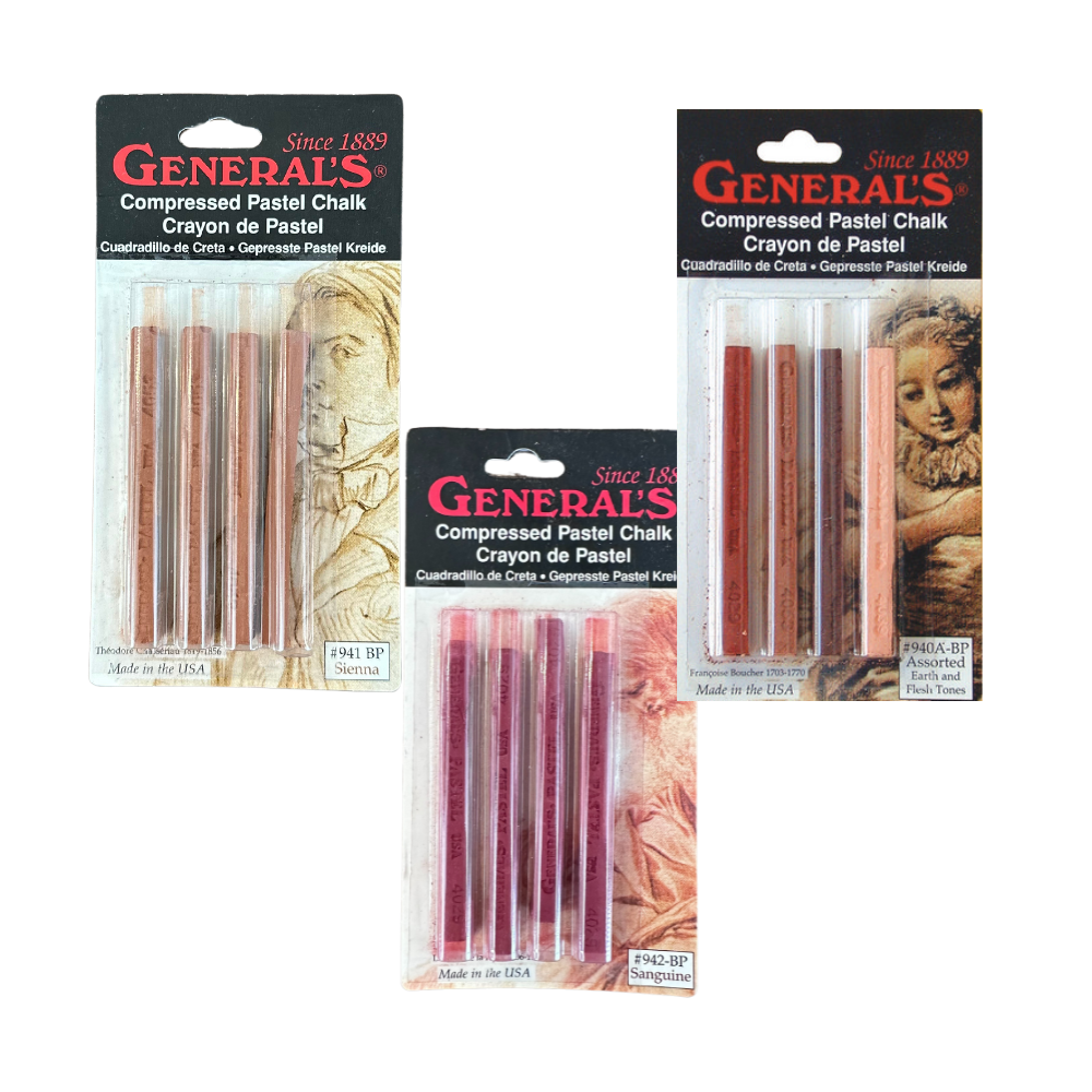 General Pencil Compressed Pastel Chalk Sticks