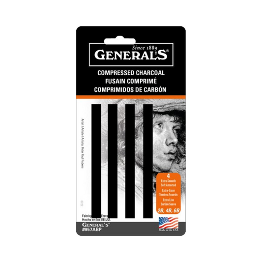 General Pencil Compressed Charcoal Sticks