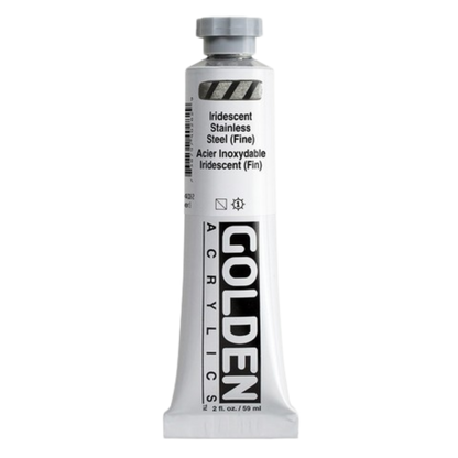 Heavy Body Acrylic 2oz Iridescent Stainless Steal (fine)