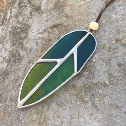 Small Stained Glass Feather