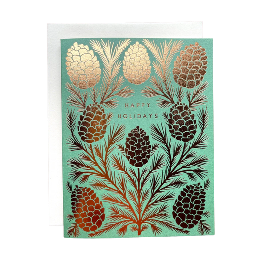 "Happy Holidays" Foil Stamped Card - XM50