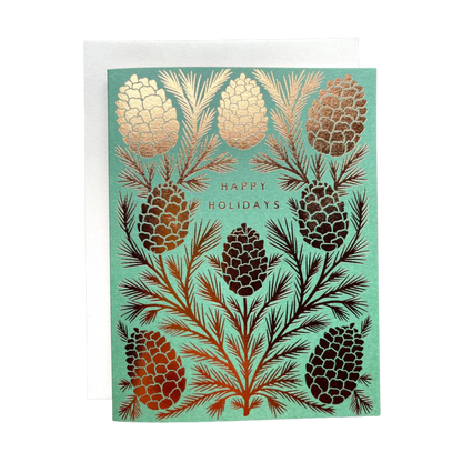 "Happy Holidays" Foil Stamped Card - XM50