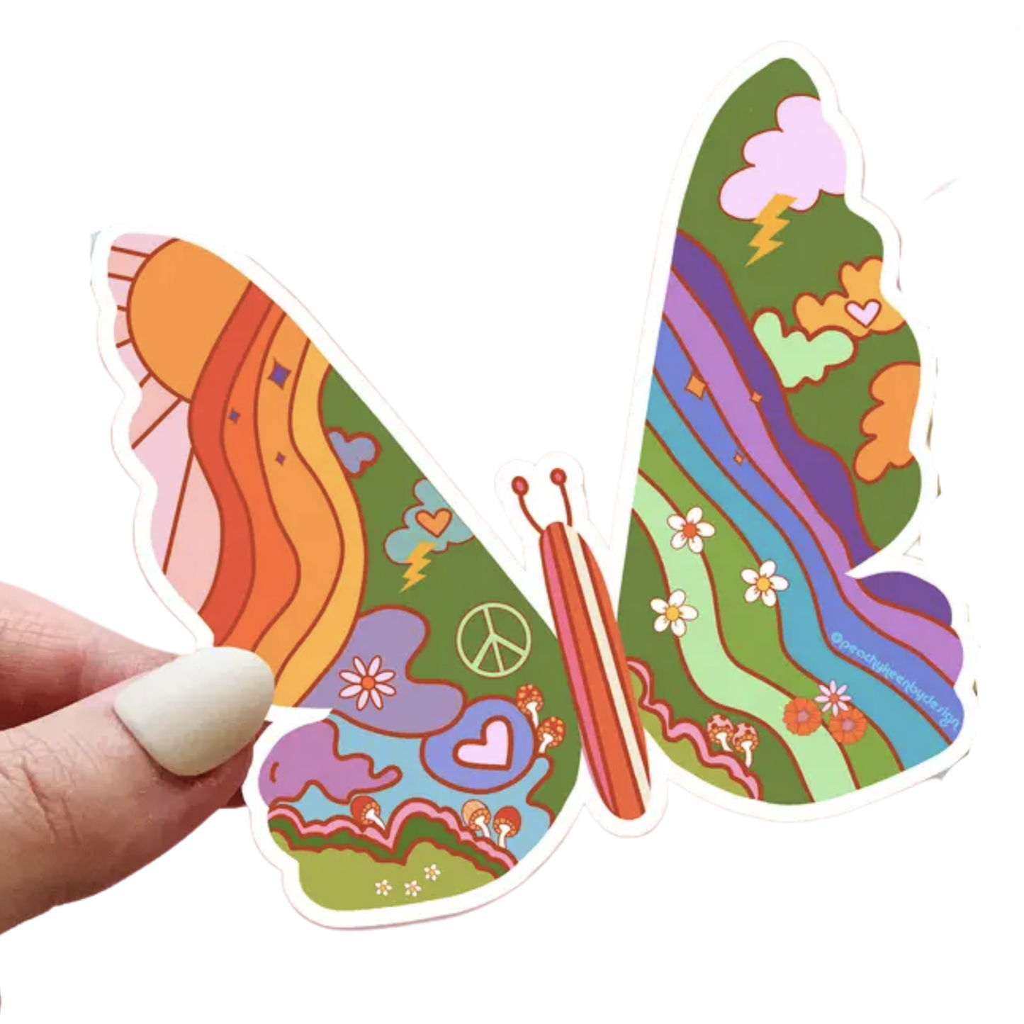Psychedelic Butterfly Sticker