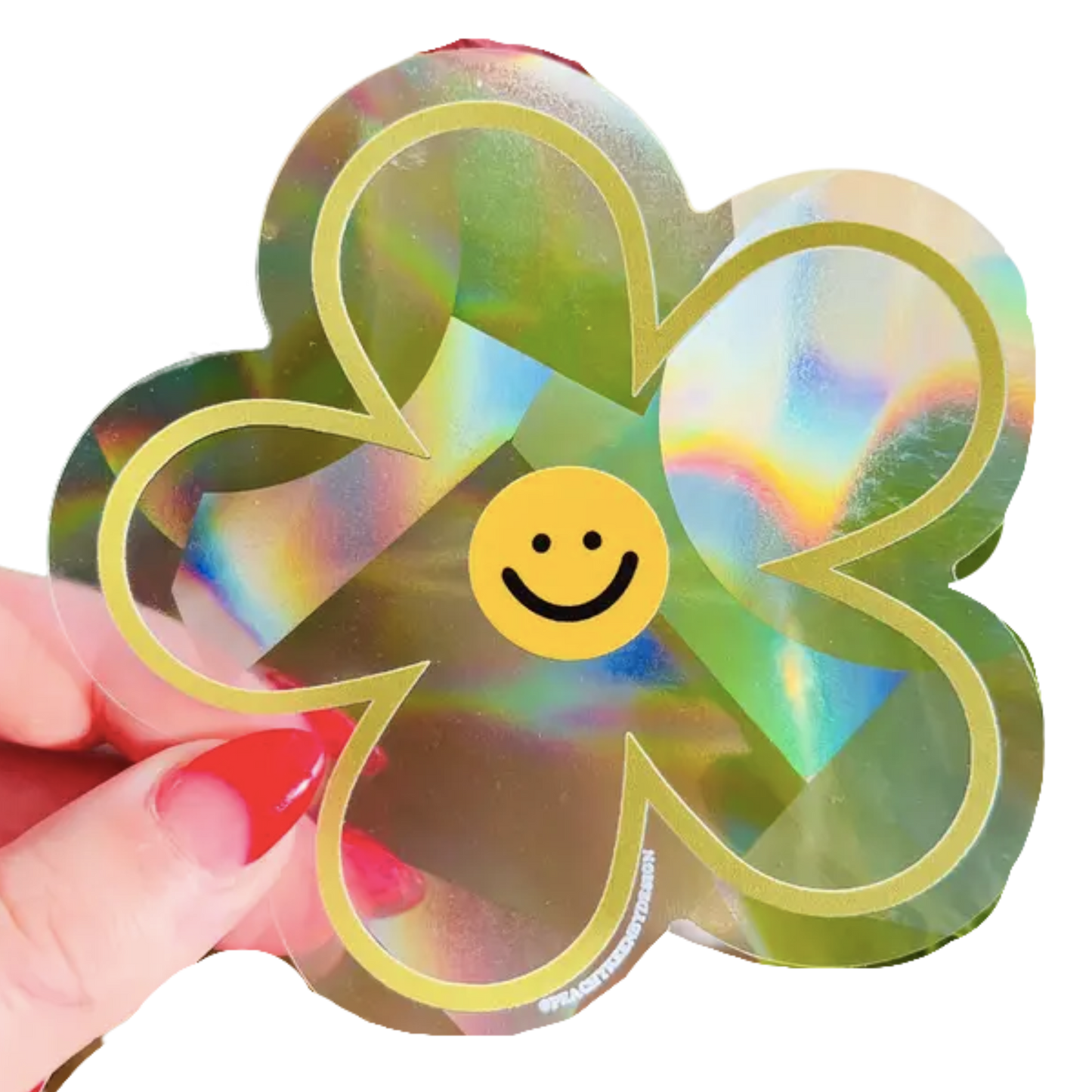 Smiley Flowers 4" Suncatcher