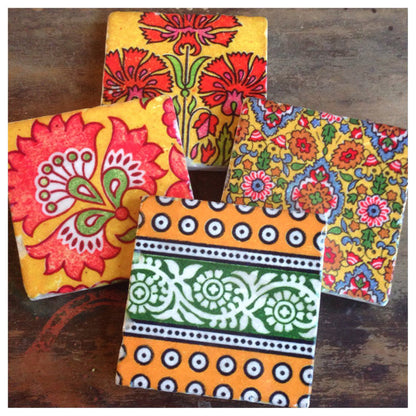 India Spice Coasters // Set of 4
