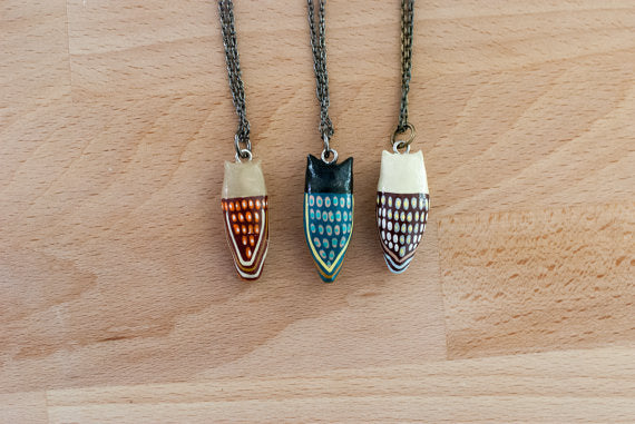 Great Horned Owl Necklace Brass Chain