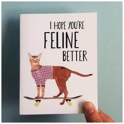 Hope You're Feline Better Card