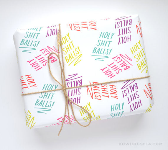 Holy Shit Balls Gift Wrap