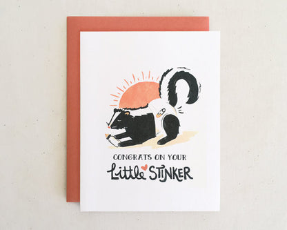 Congrats on Your Little Stinker! Baby Card