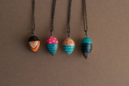 Barn Owl Necklace Gunmetal Chain