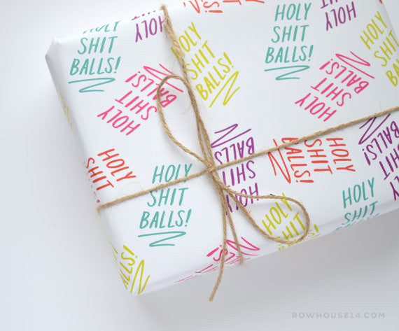 Holy Shit Balls Gift Wrap