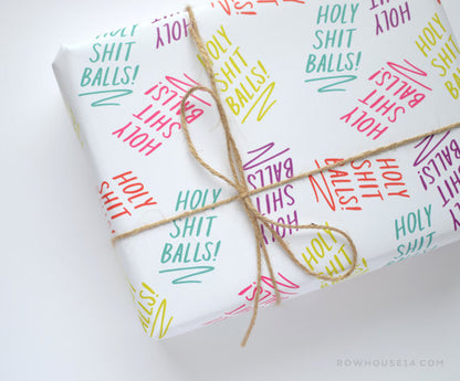 Holy Shit Balls Gift Wrap