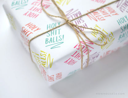 Holy Shit Balls Gift Wrap