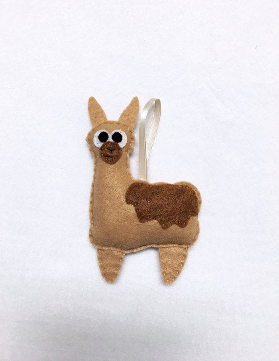 Llama Felt Ornament // By Red Marionette