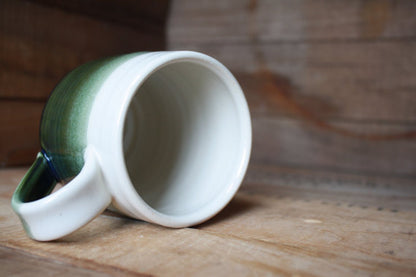 Glazed Speckled White/Crisp Olive Coffee Mug